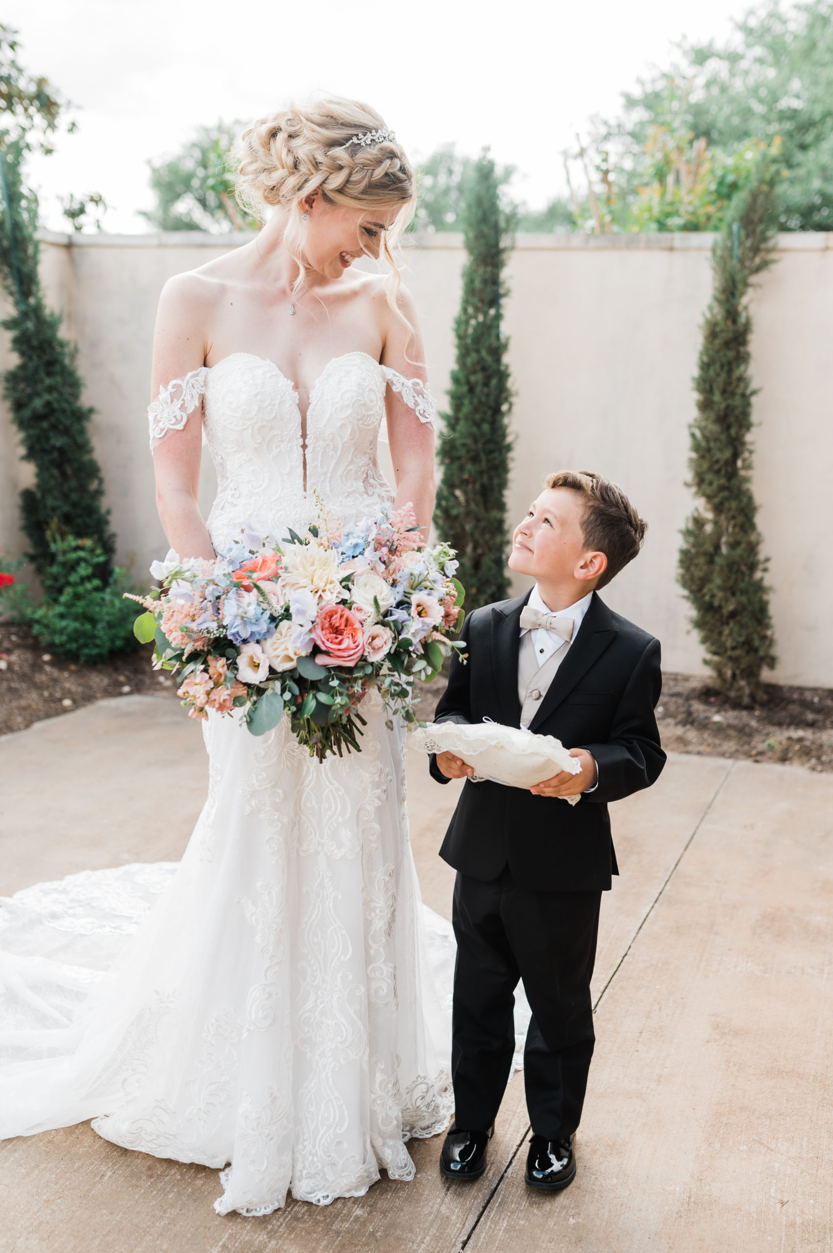 Bridal Portraits with Kids on wedding day