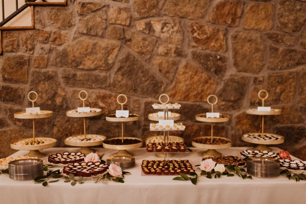 Curated dessert table setup