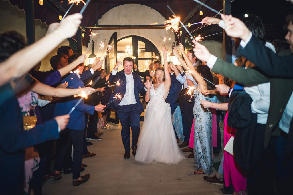 Sparkler Exit at Ma Maison, an Austin Wedding Venue