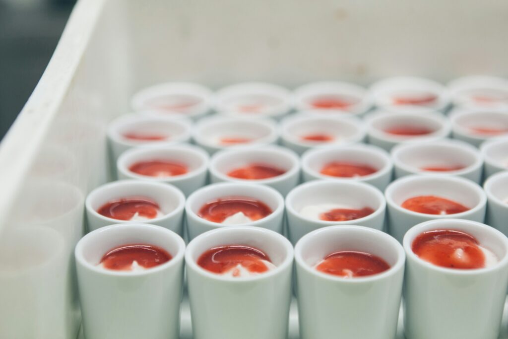 berry panna cotta for spring wedding