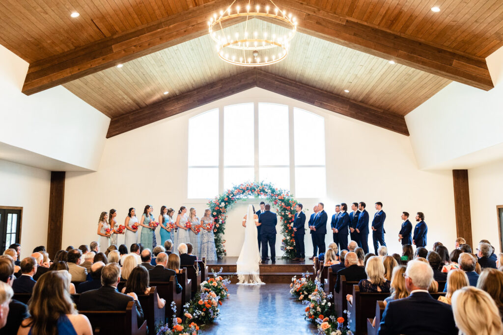 Indoor Wedding ceremony at Ma Maison Chapel