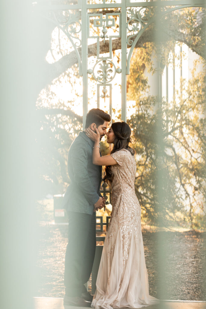 Beautiful Green Cathedral wedding altar surrounded by lush greenery at Ma Maison. French gazebo, best places to pop the question.